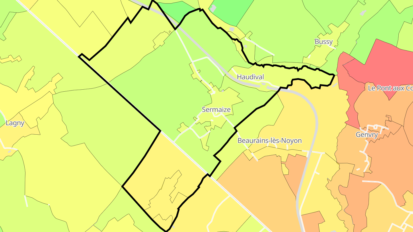 Carte des prix de l'immobilier Sermaize