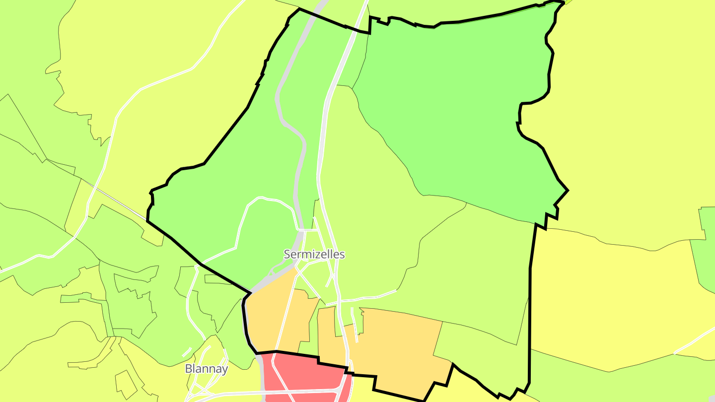 Carte des prix de l'immobilier Sermizelles