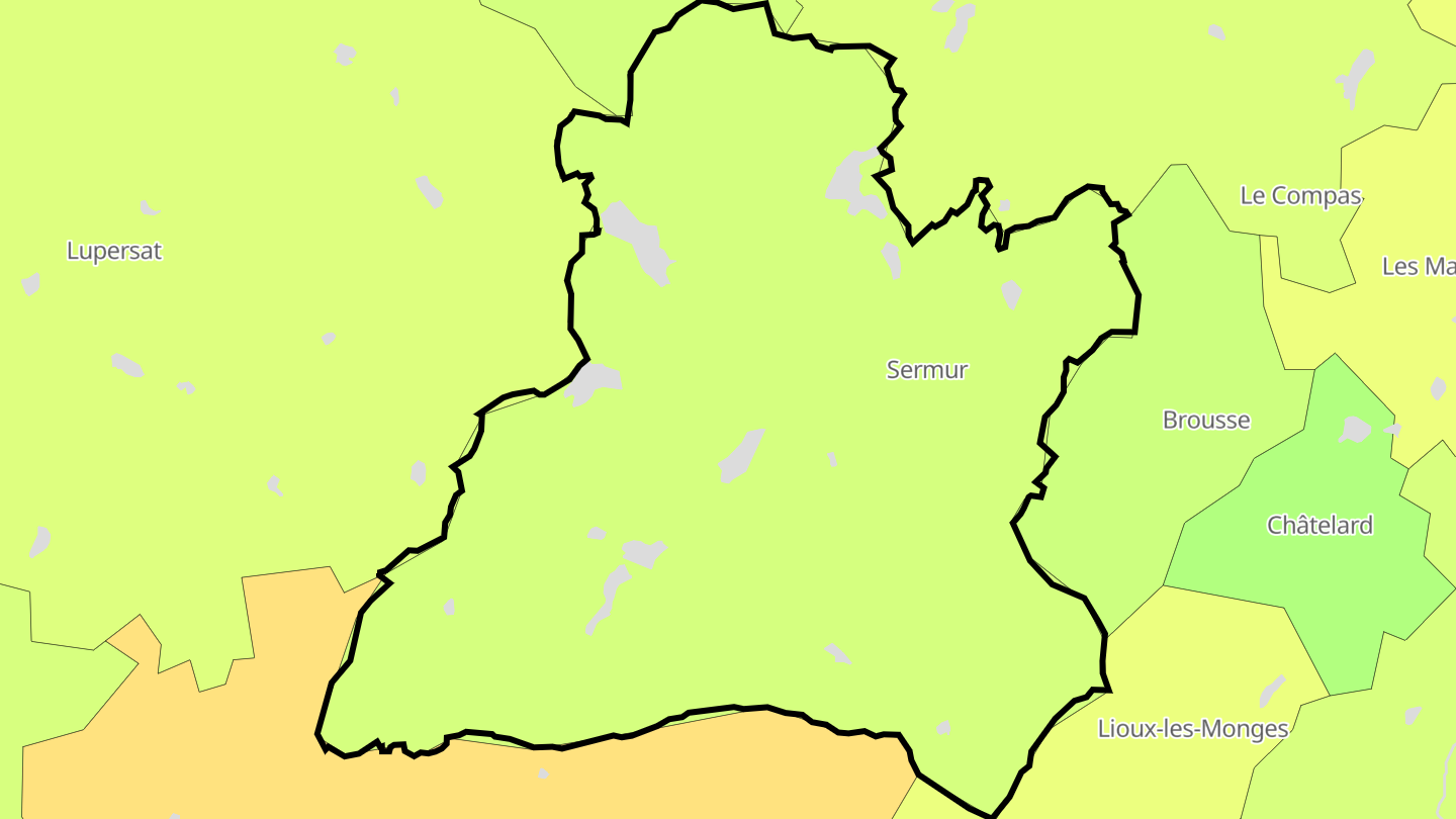 Carte des prix de l'immobilier Sermur