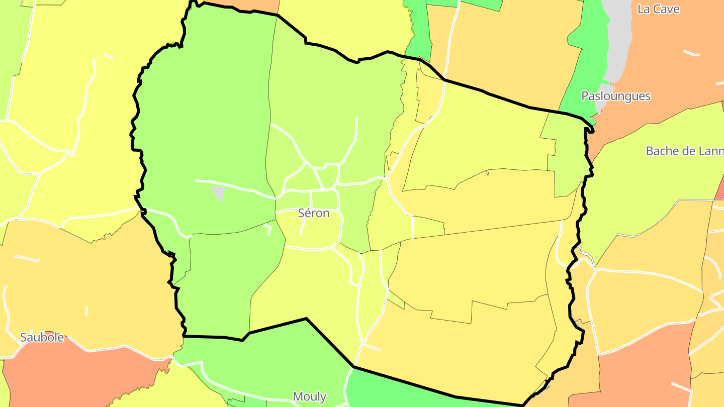 Carte des prix de l'immobilier Séron