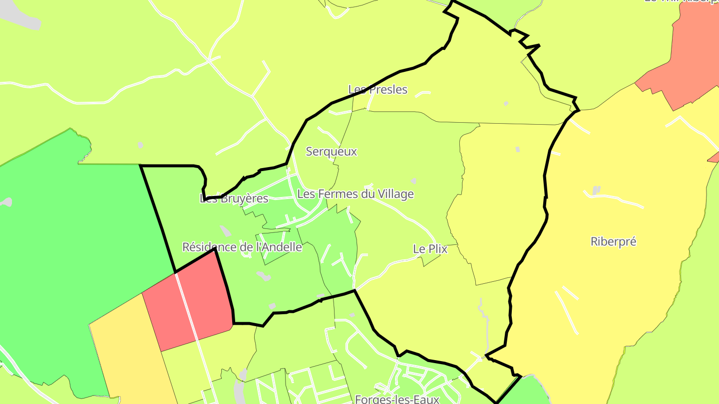 Carte des prix de l'immobilier Serqueux