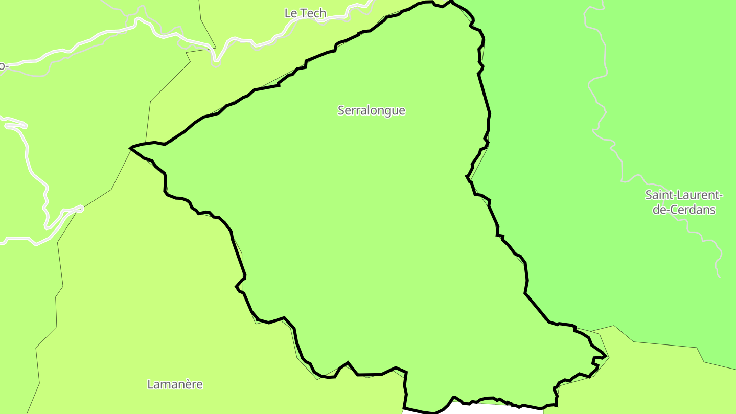 Carte des prix de l'immobilier Serralongue