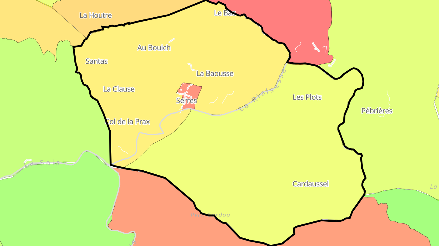 Carte des prix de l'immobilier Serres