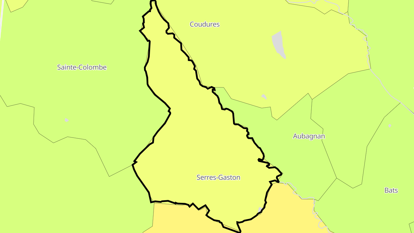 Carte des prix de l'immobilier Serres-Gaston