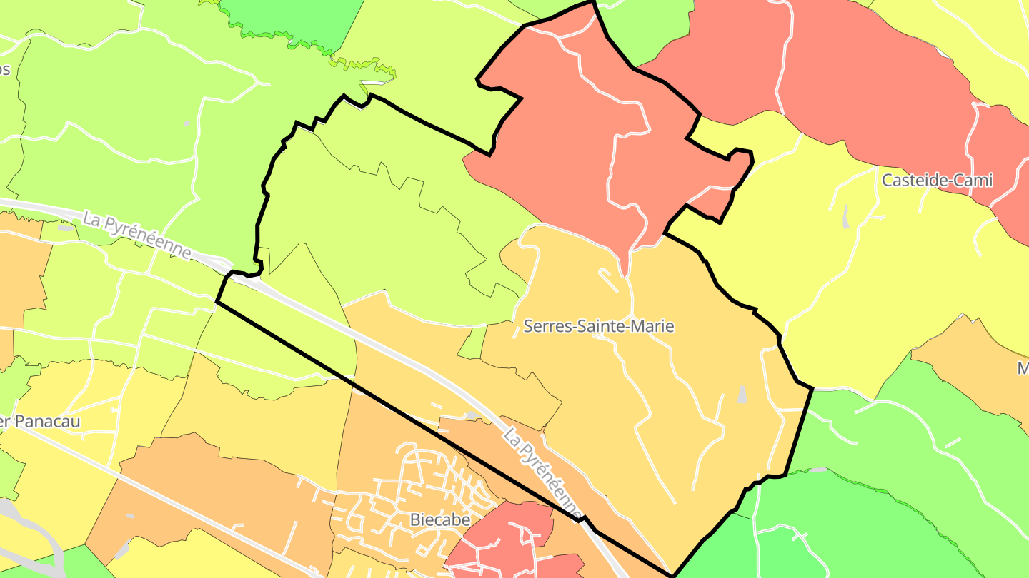 Carte des prix de l'immobilier Serres-Sainte-Marie