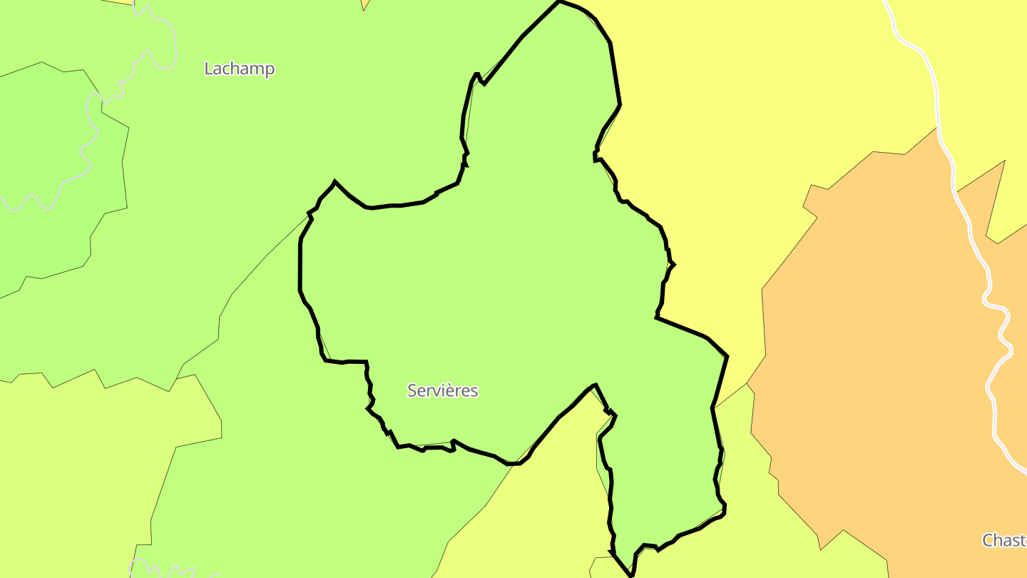 Carte des prix de l'immobilier Servières