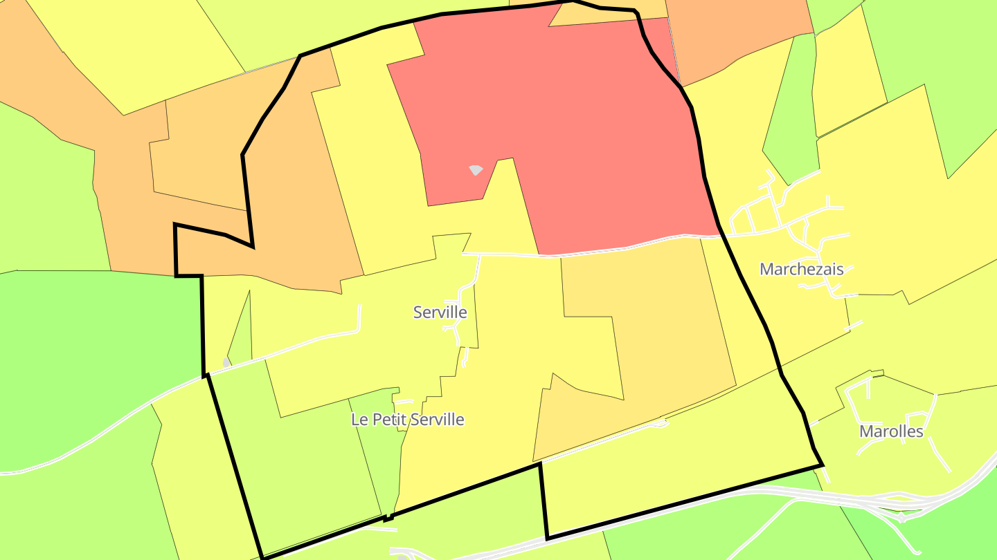 Carte des prix de l'immobilier Serville