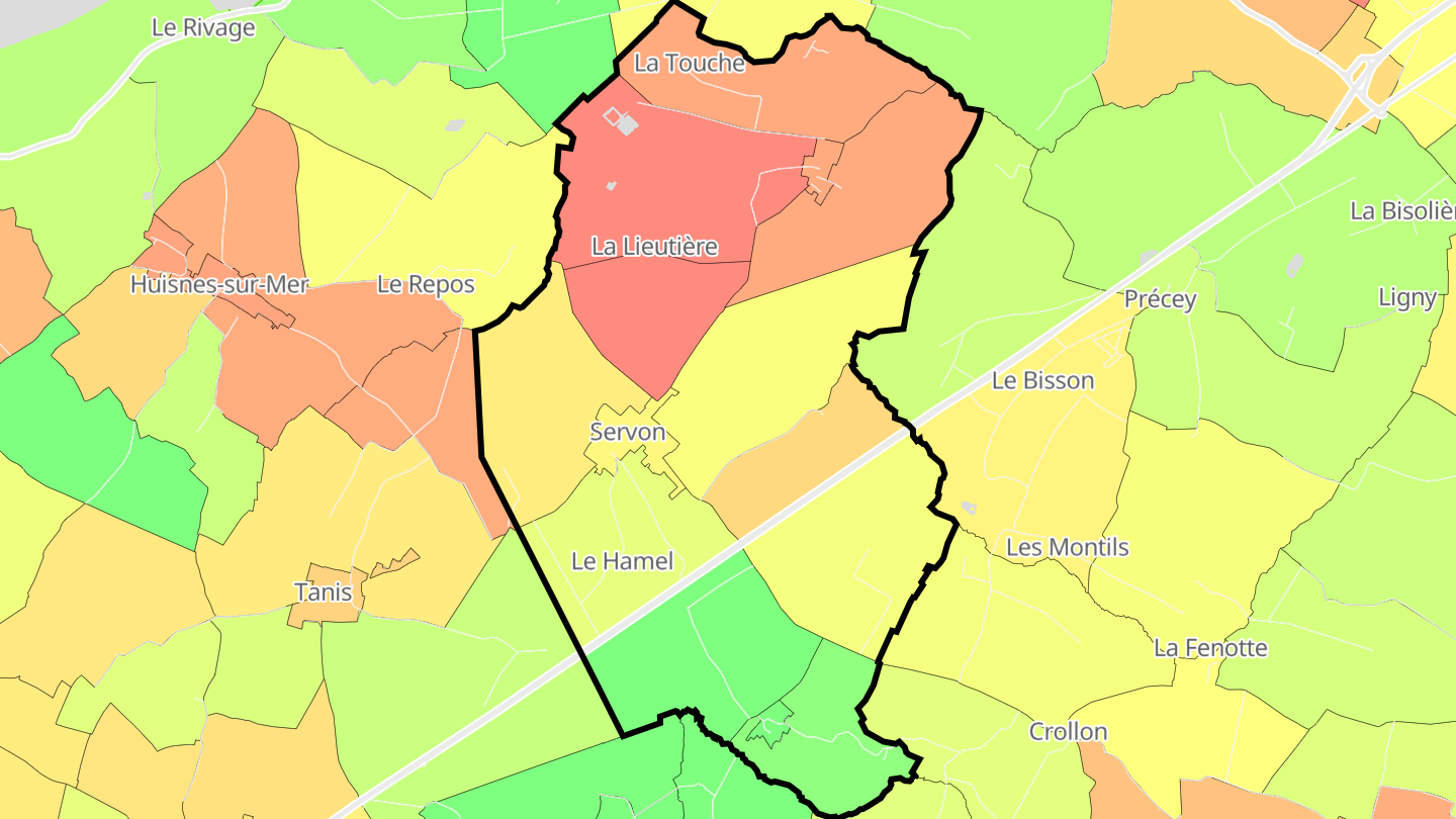 Carte des prix de l'immobilier Servon