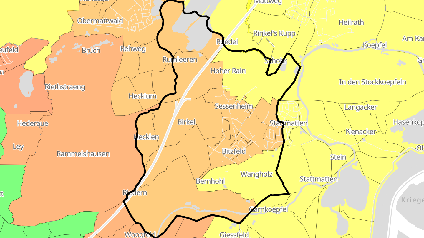 Carte des prix de l'immobilier Sessenheim