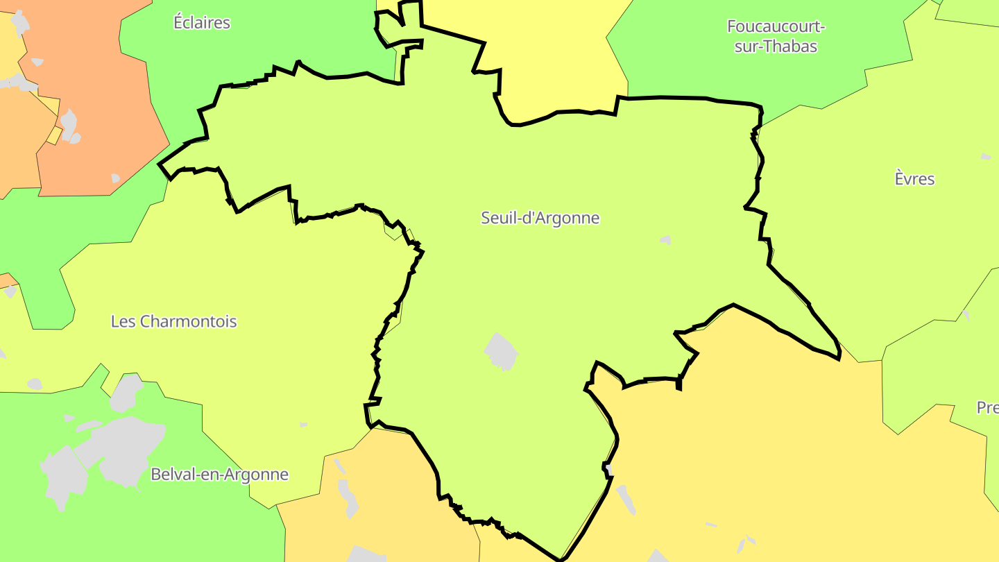 Carte des prix de l'immobilier Seuil-d'Argonne