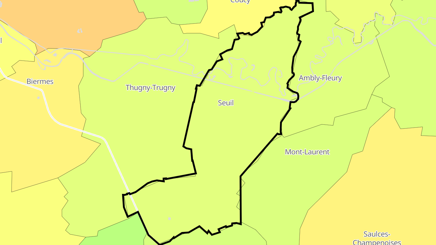 Carte des prix de l'immobilier Seuil