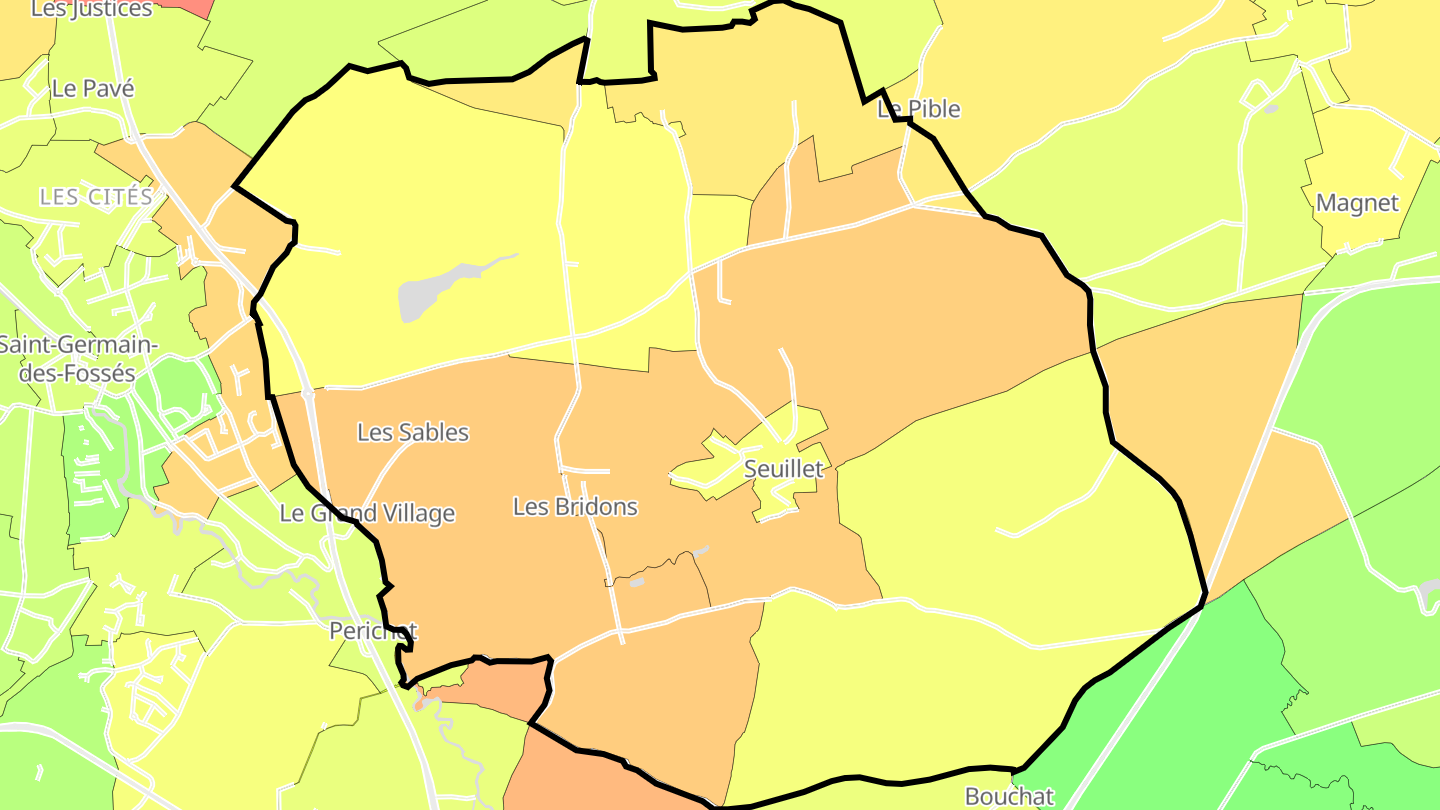 Carte des prix de l'immobilier Seuillet