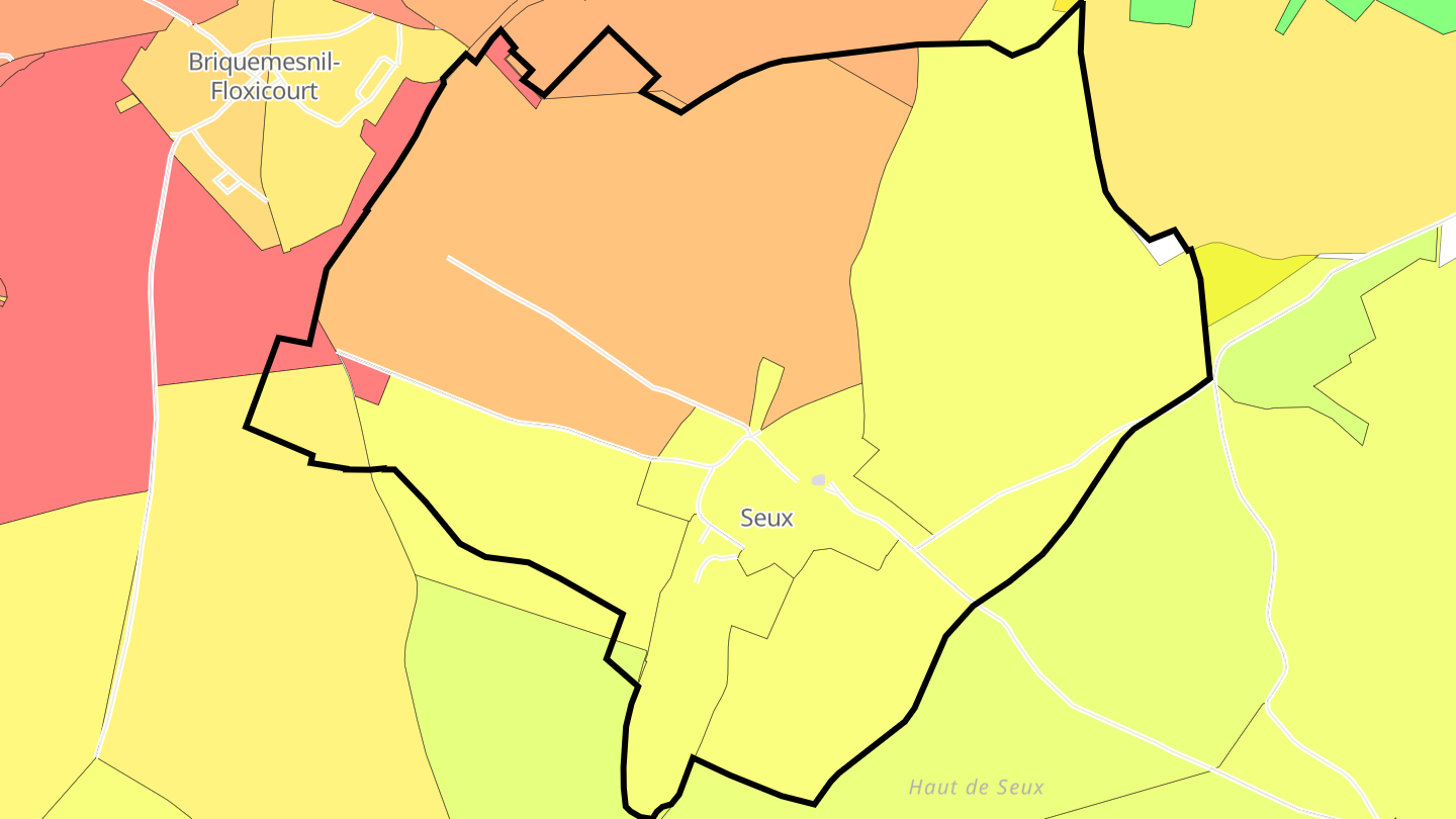 Carte des prix de l'immobilier Seux