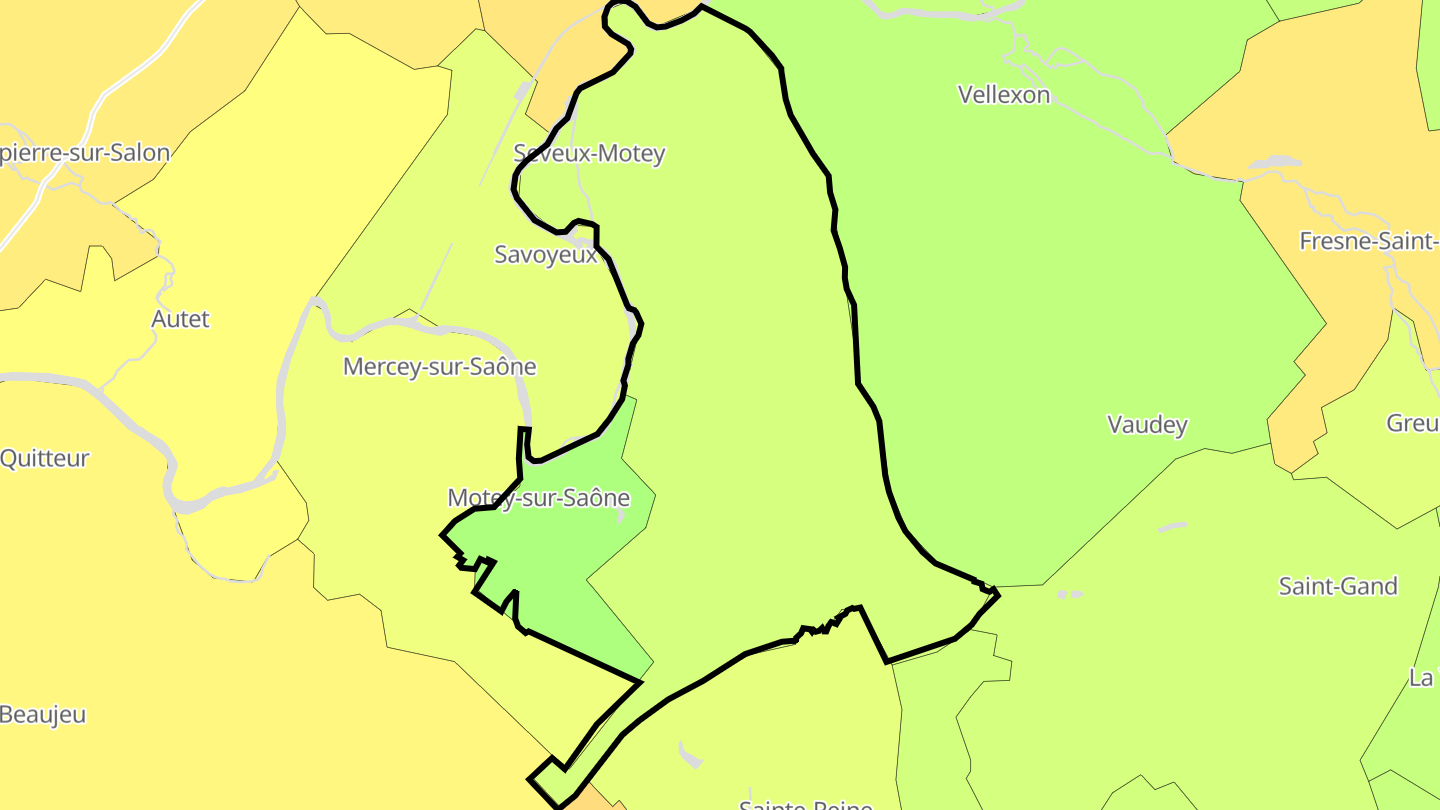 Carte des prix de l'immobilier Seveux-Motey