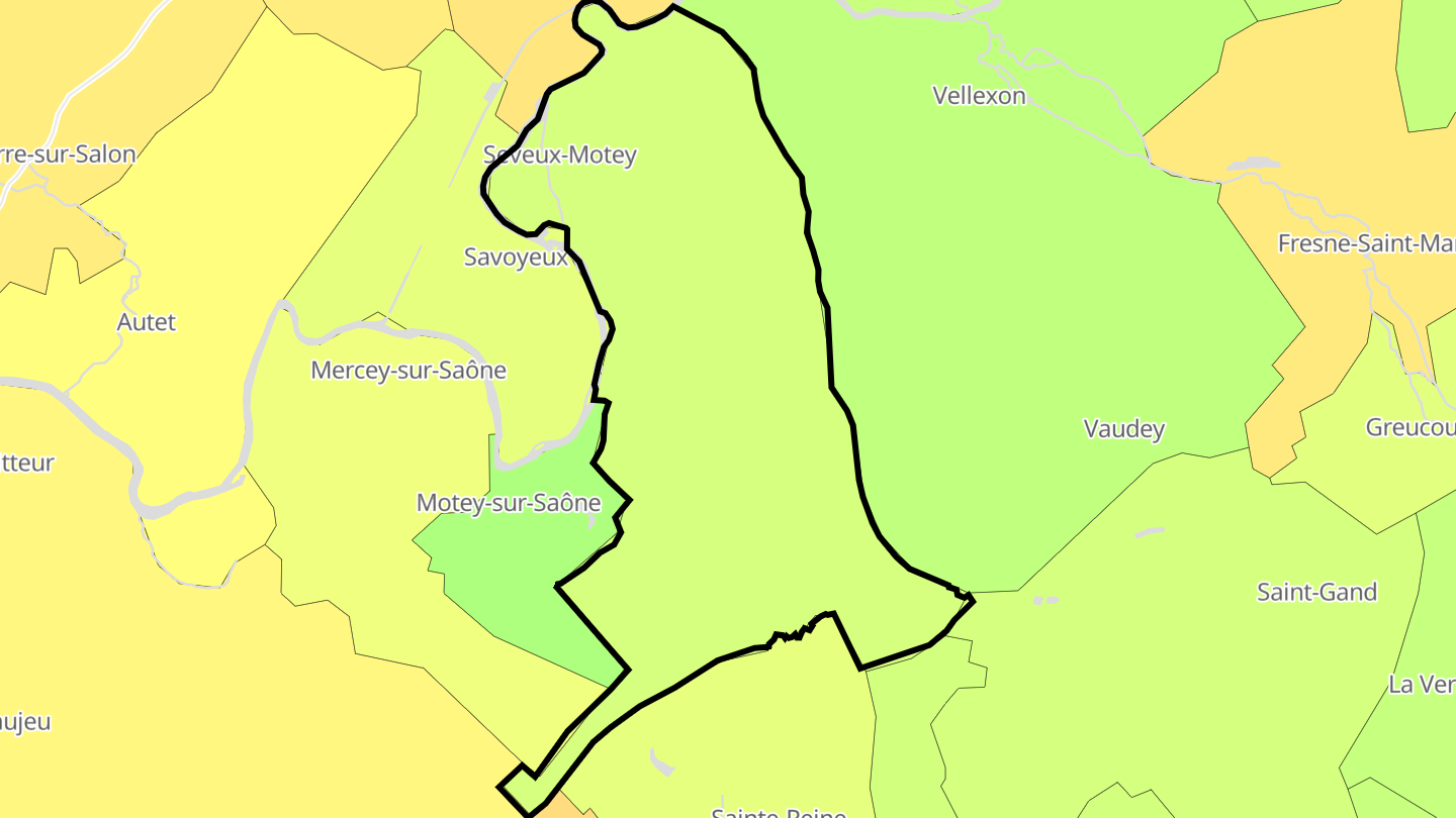 Carte des prix de l'immobilier Seveux