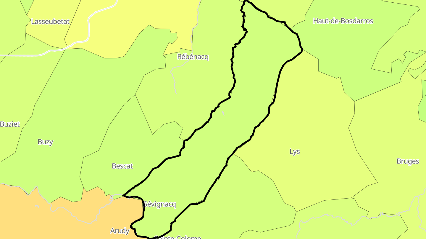 Carte des prix de l'immobilier Sévignacq-Meyracq