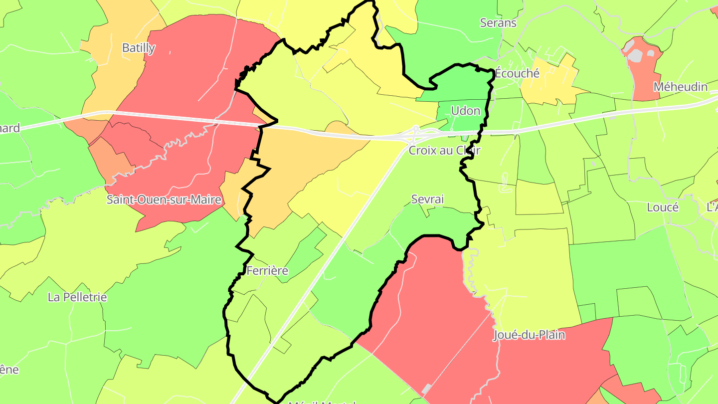 Carte des prix de l'immobilier Sevrai