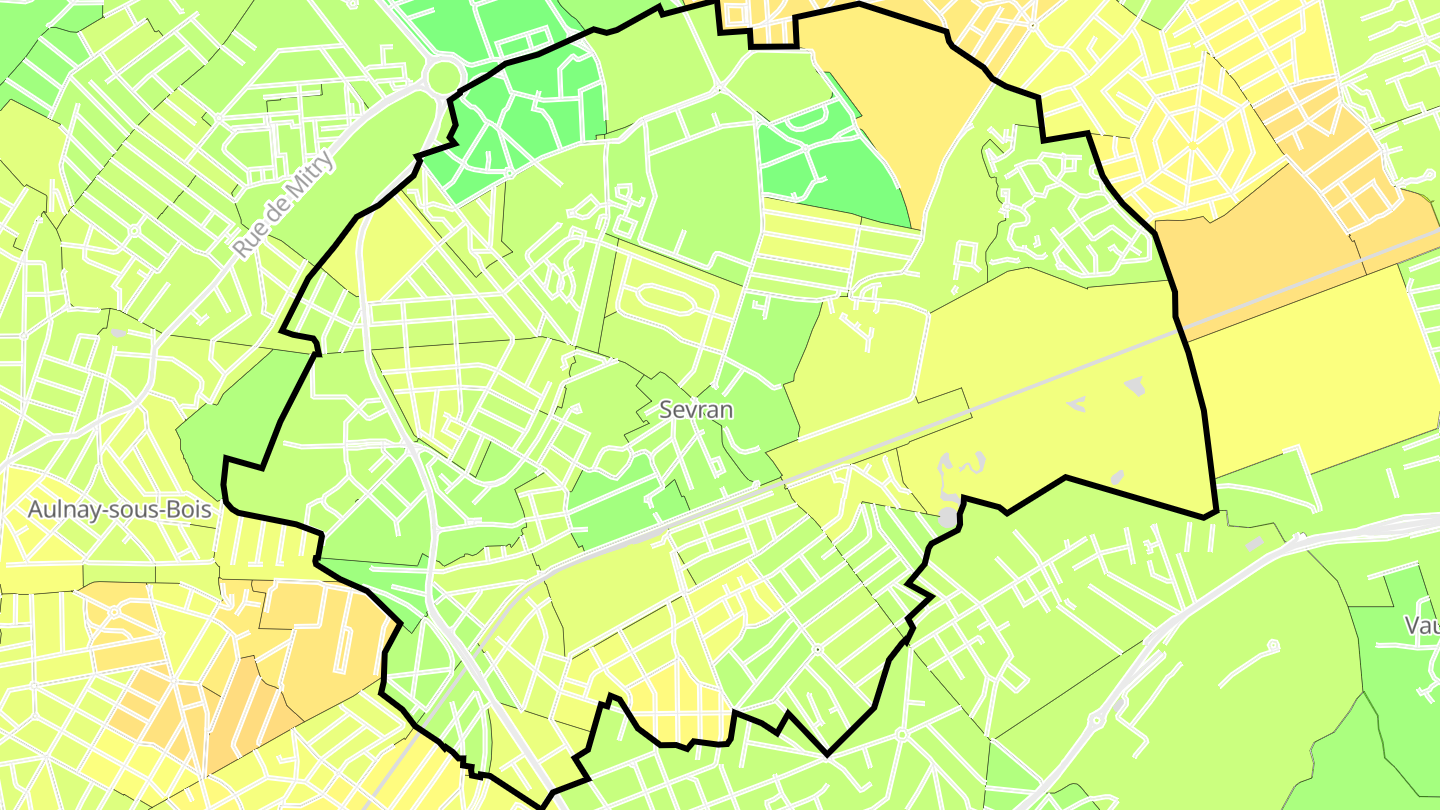 Carte des prix de l'immobilier Sevran