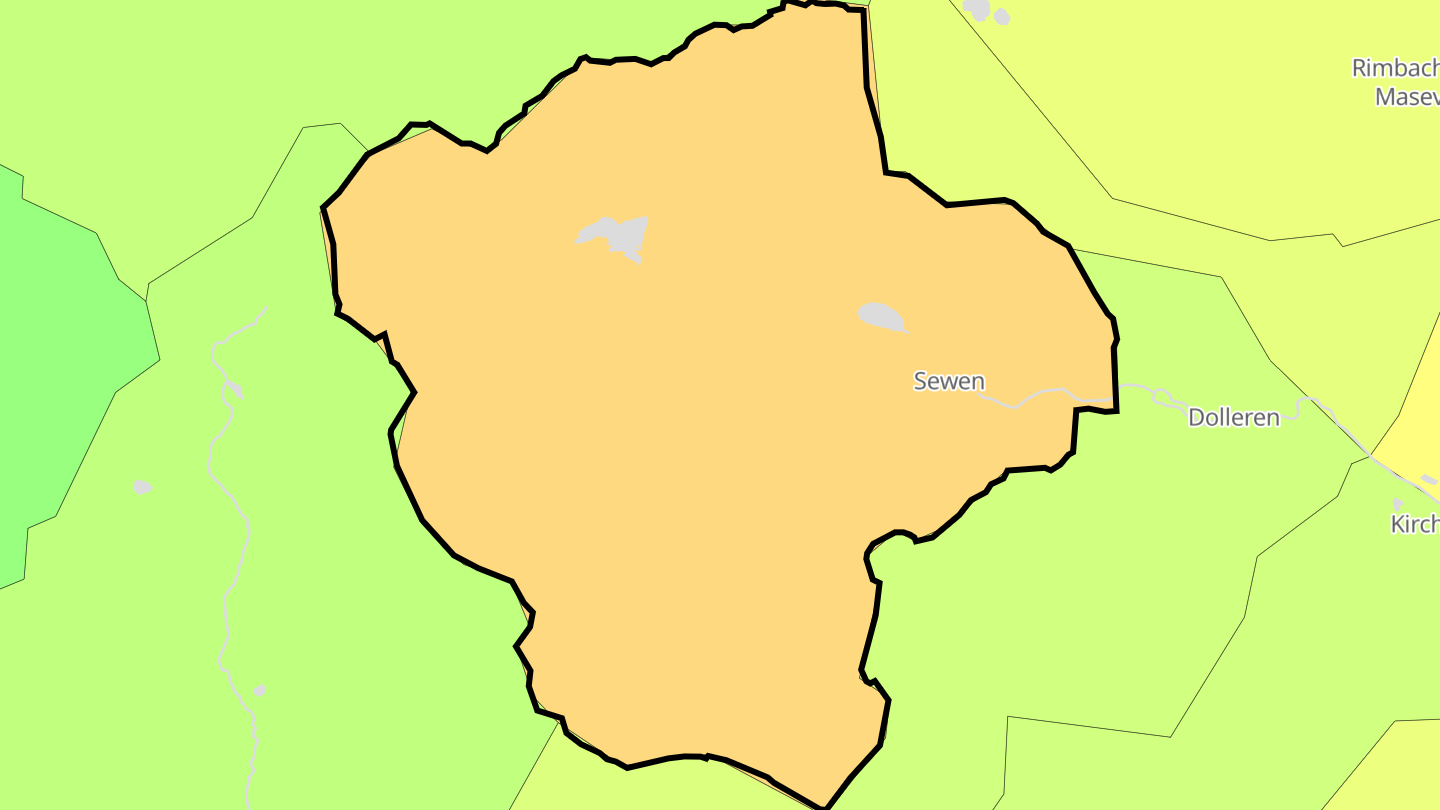 Carte des prix de l'immobilier Sewen
