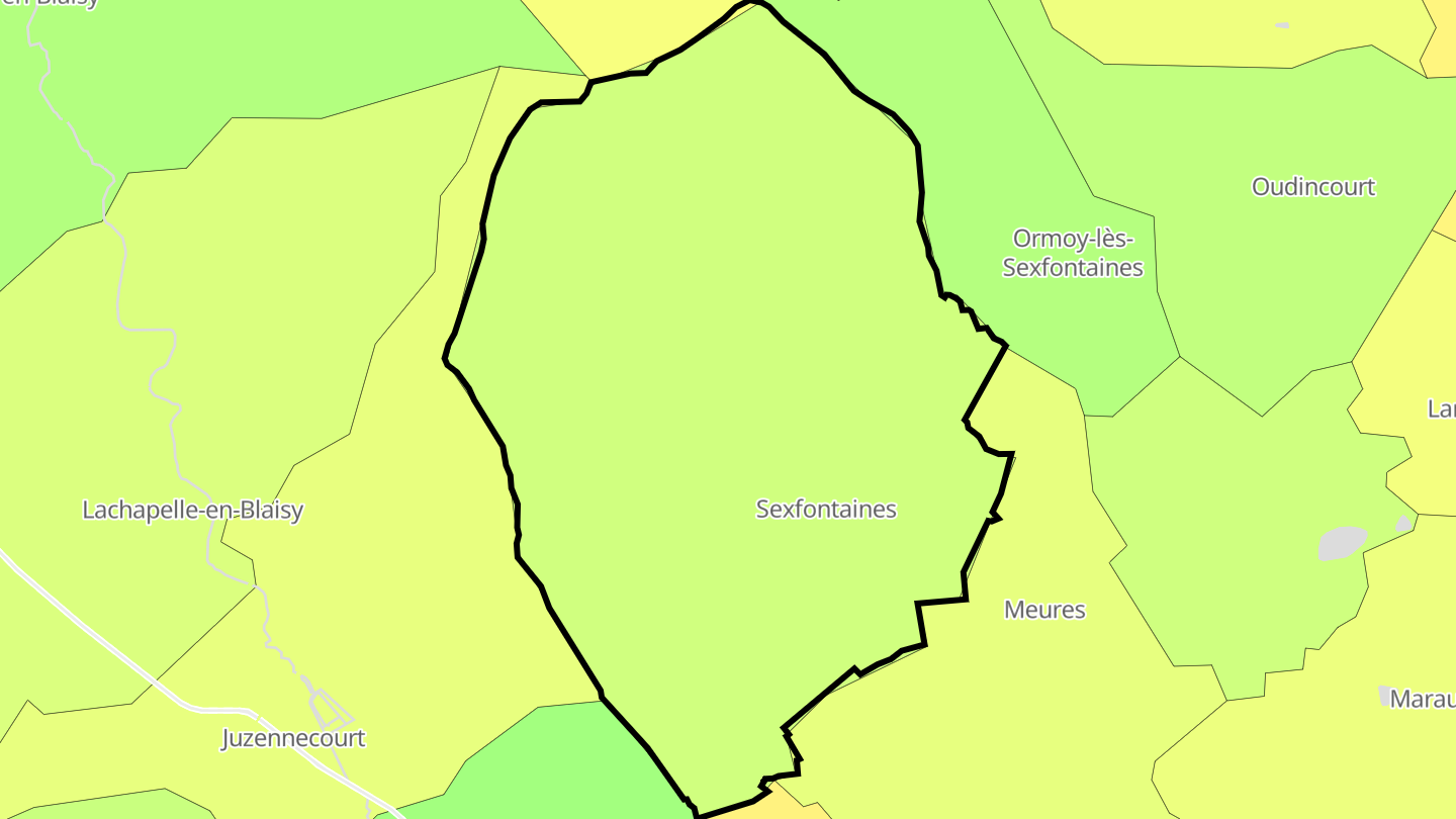 Carte des prix de l'immobilier Sexfontaines