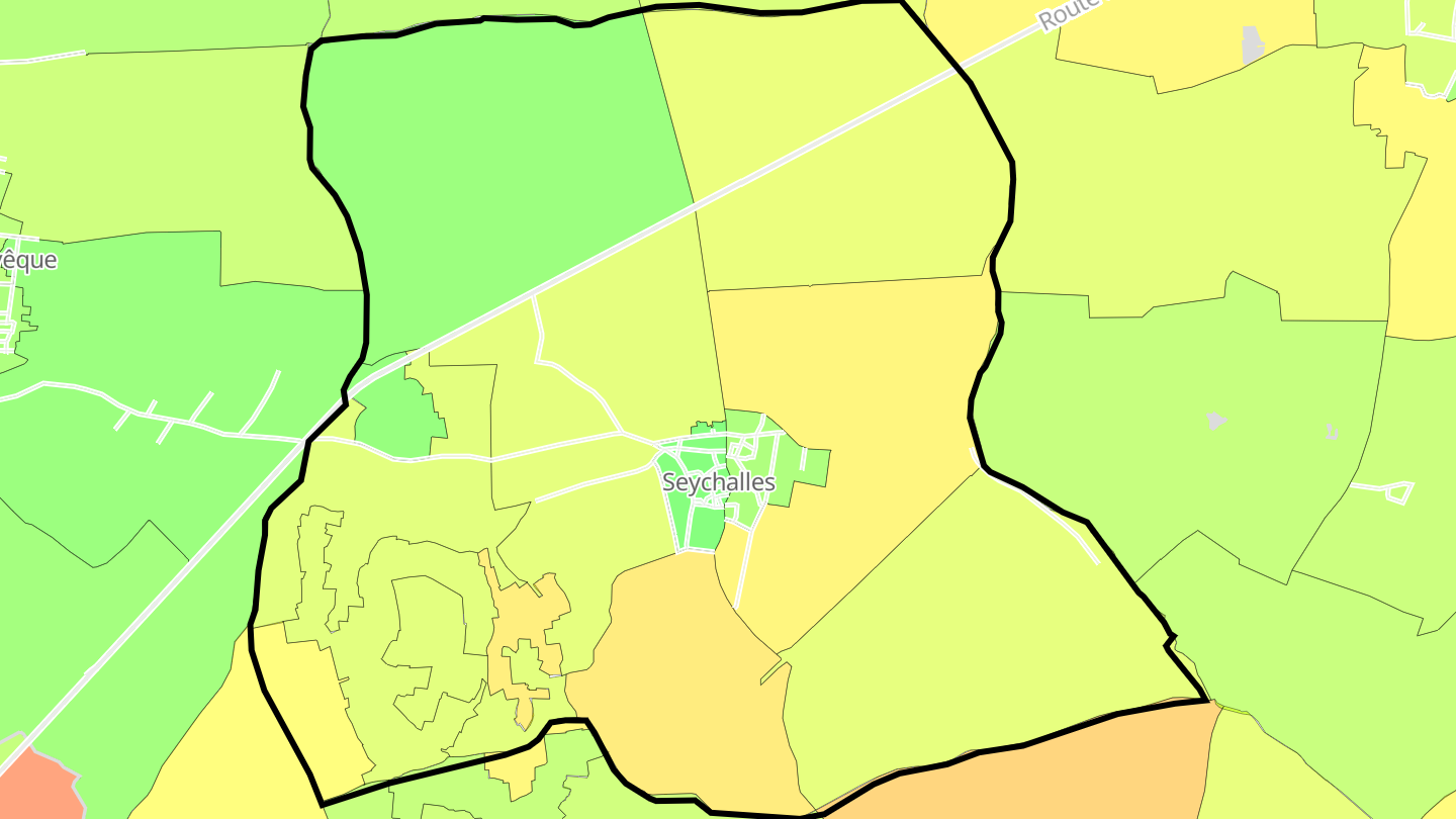 Carte des prix de l'immobilier Seychalles