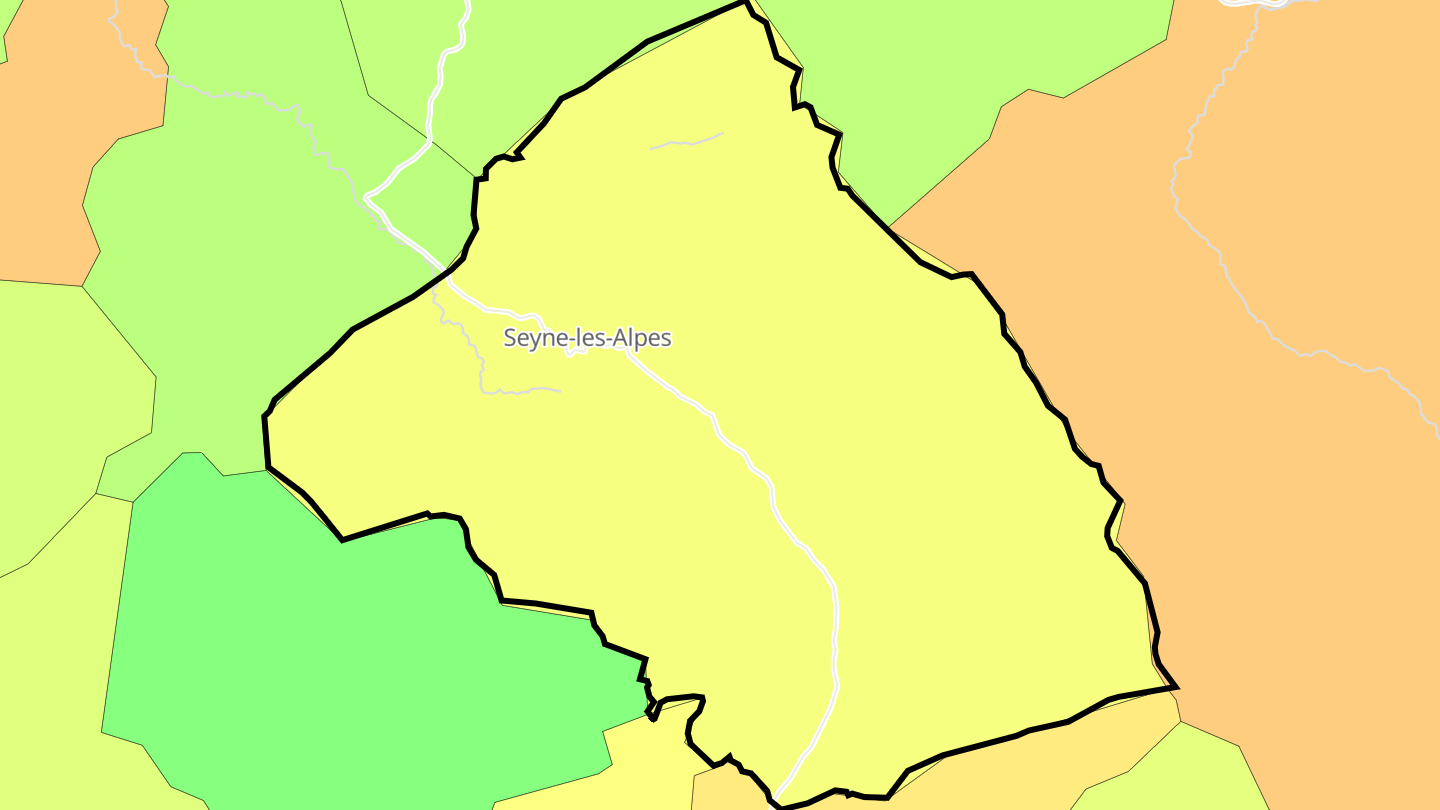 Carte des prix de l'immobilier Seyne