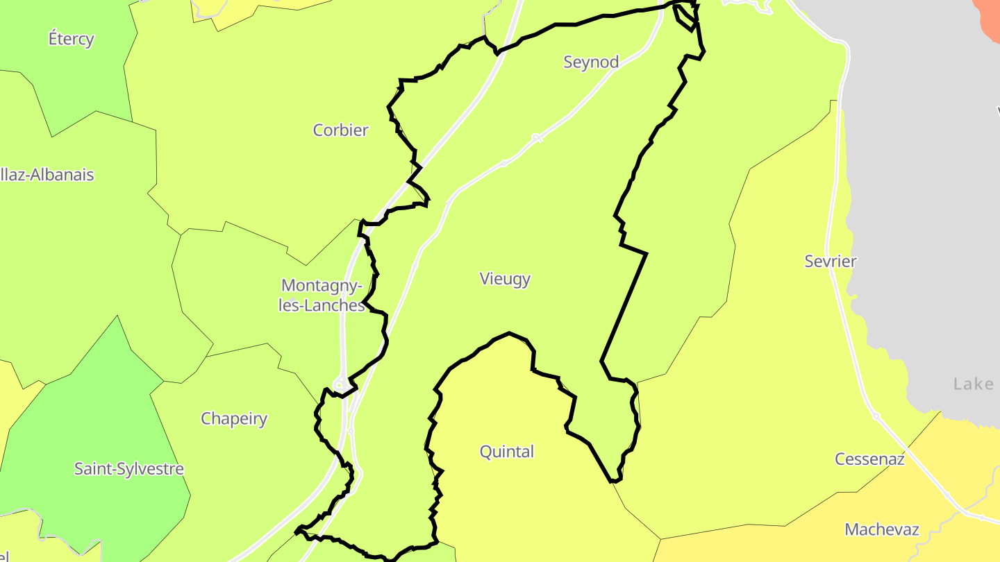 Carte des prix de l'immobilier Seynod
