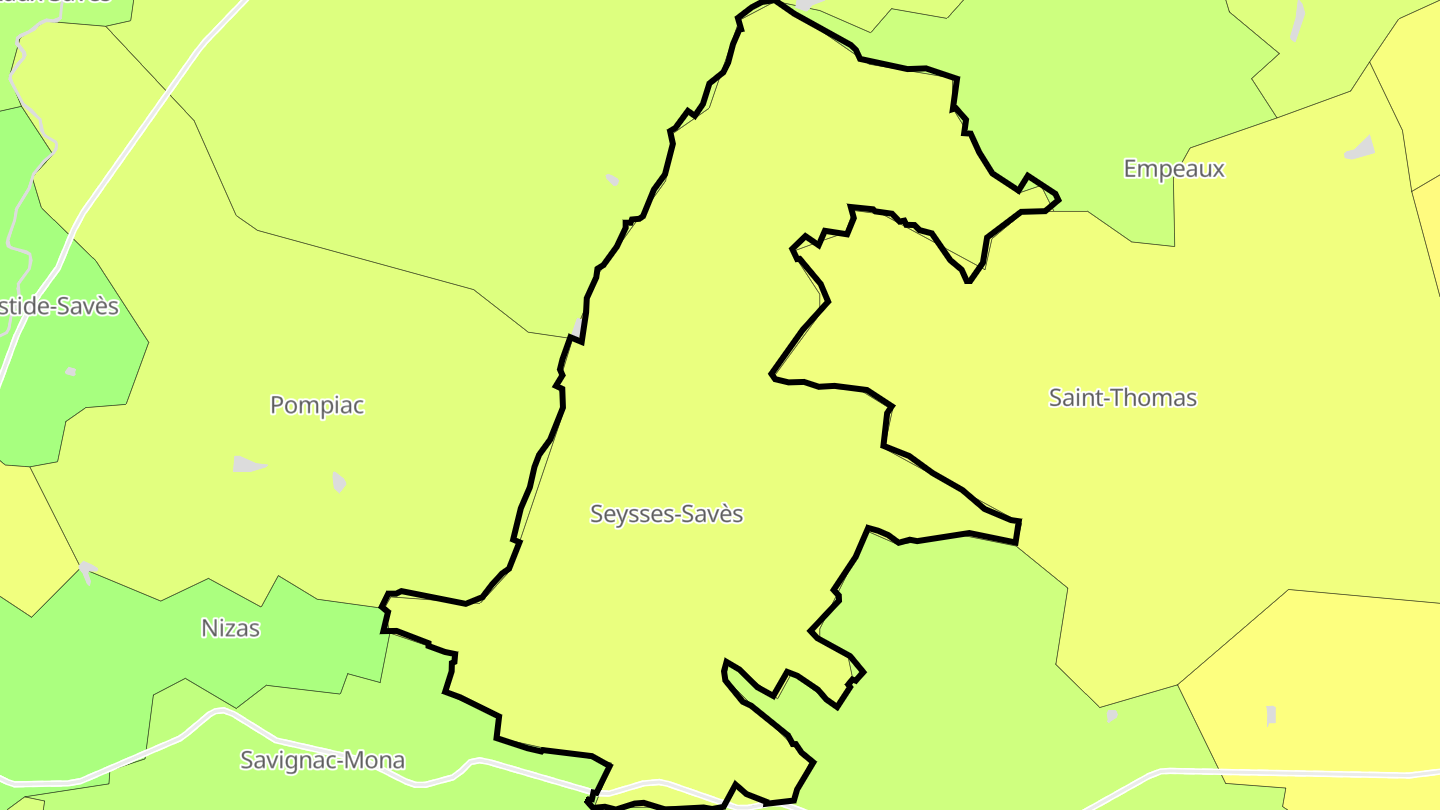 Carte des prix de l'immobilier Seysses-Savès