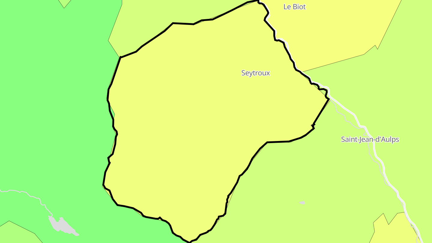 Carte des prix de l'immobilier Seytroux