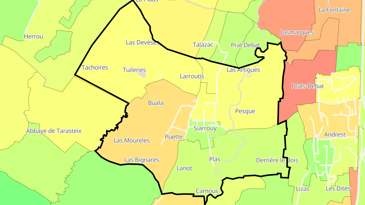 Carte des prix de l'immobilier Siarrouy