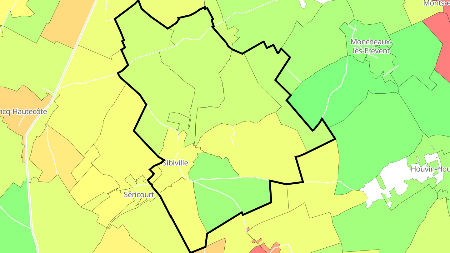 Carte des prix de l'immobilier Sibiville