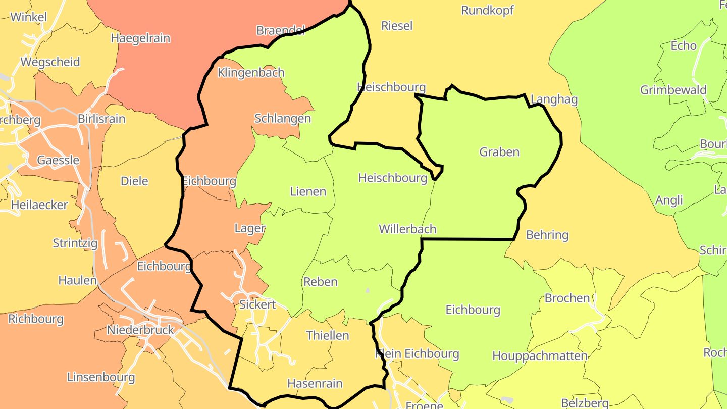 Carte des prix de l'immobilier Sickert