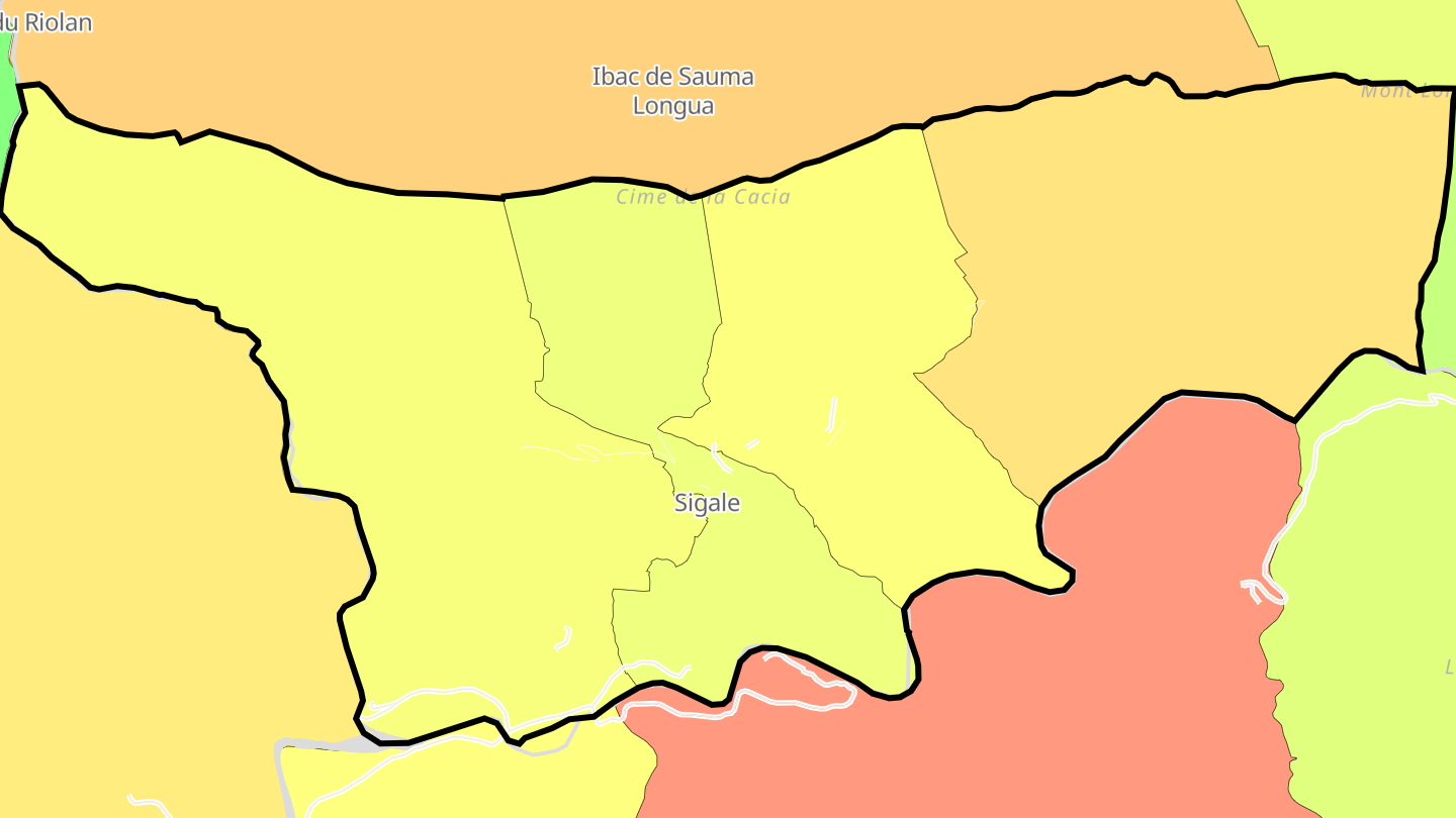 Carte des prix de l'immobilier Sigale