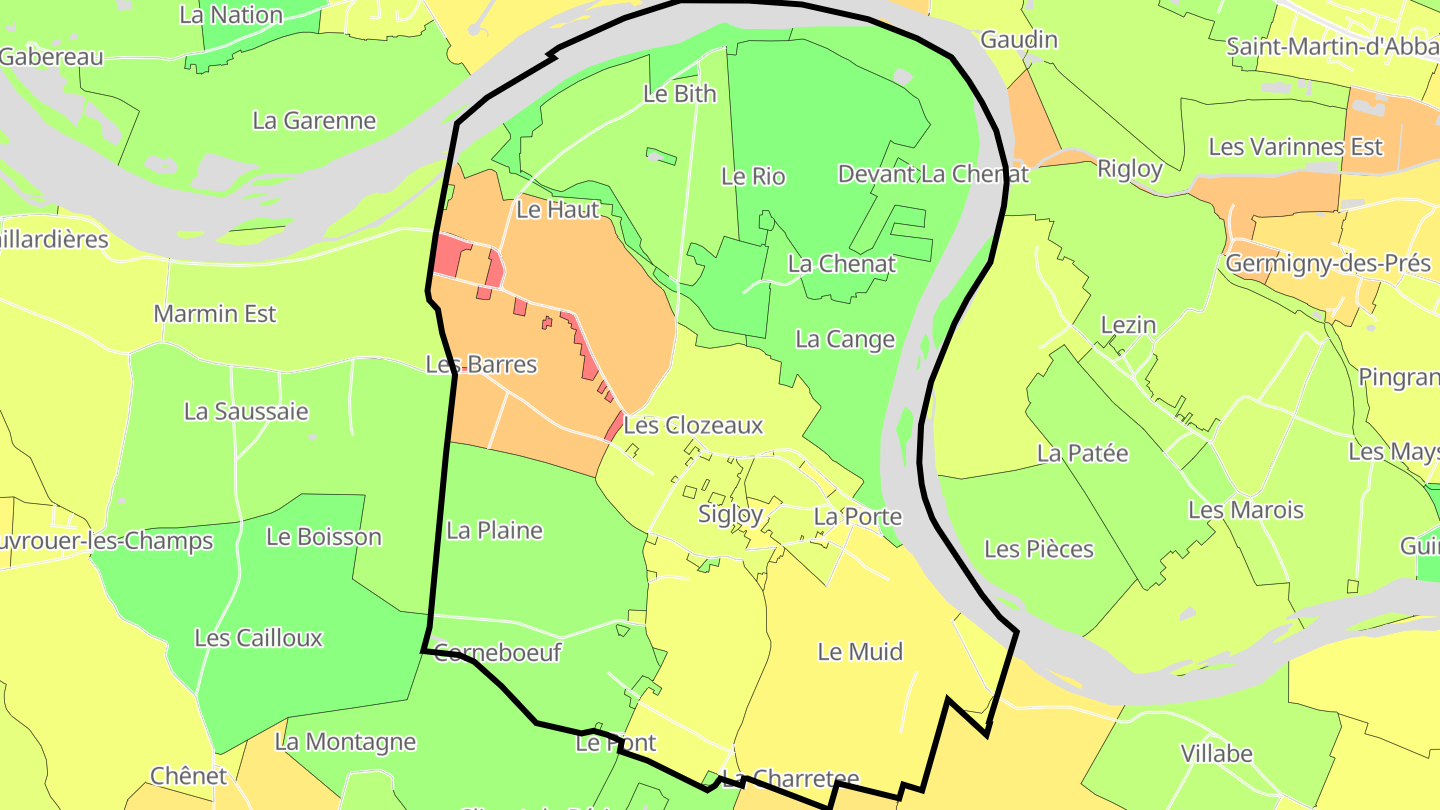 Carte des prix de l'immobilier Sigloy