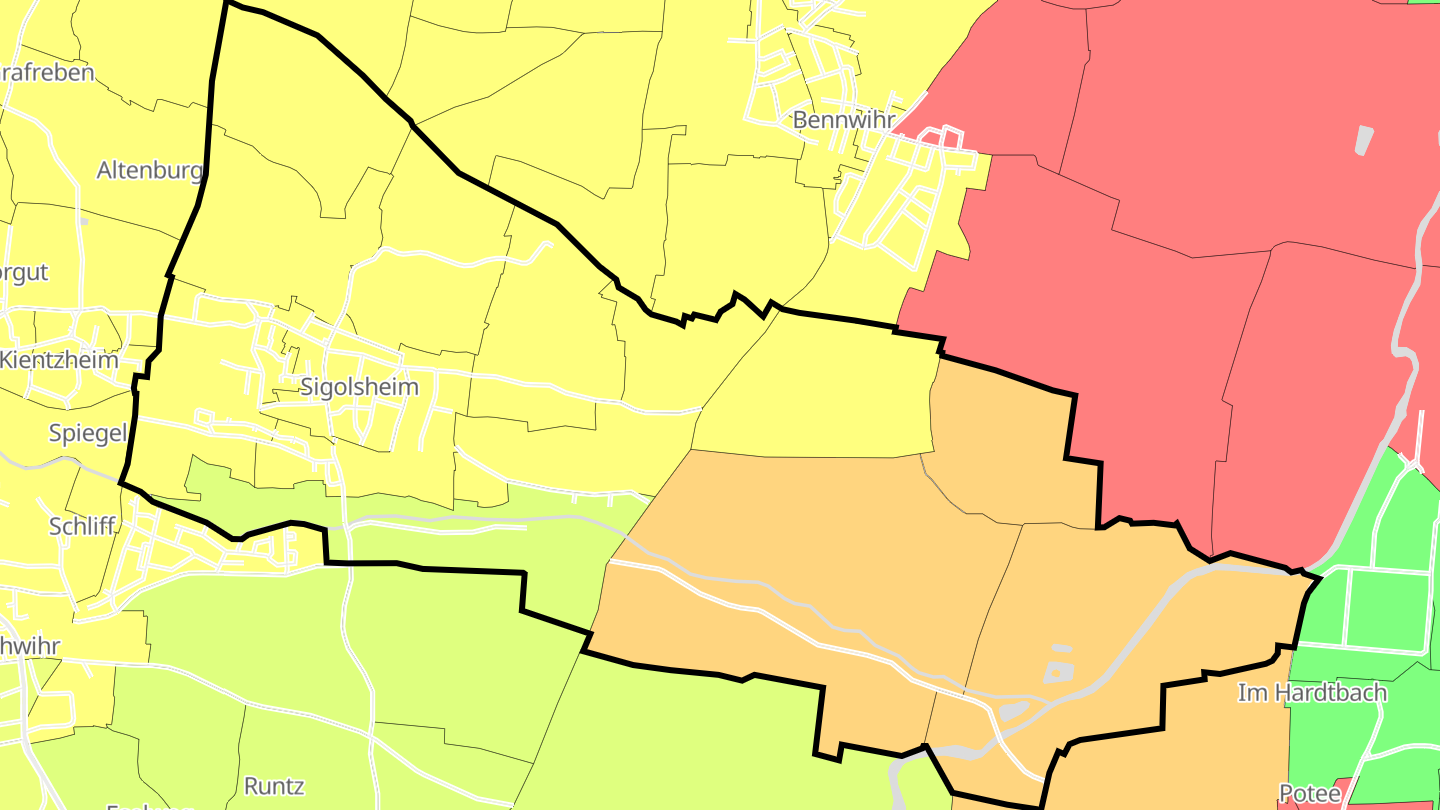 Carte des prix de l'immobilier Sigolsheim