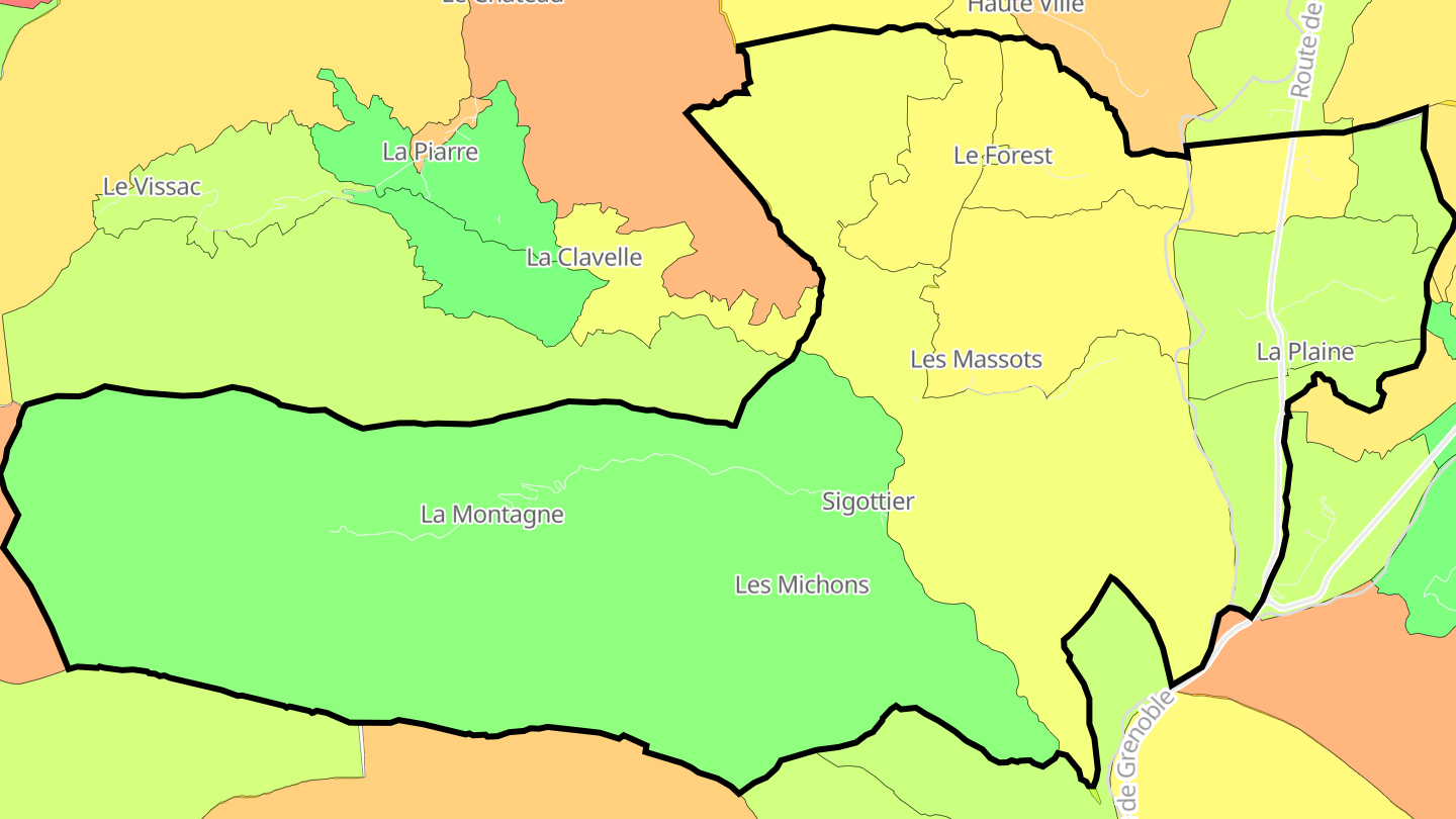Carte des prix de l'immobilier Sigottier
