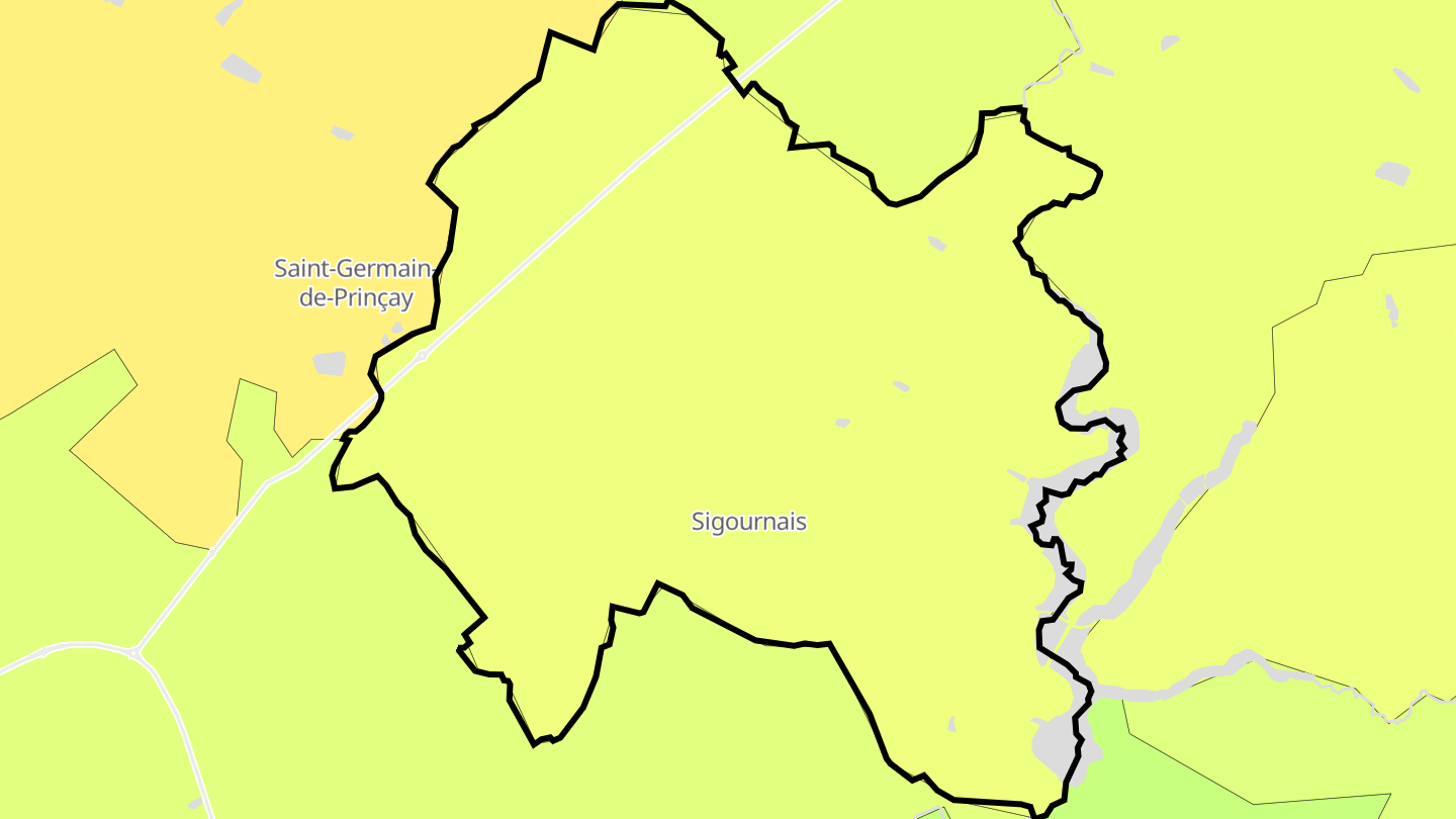 Carte des prix de l'immobilier Sigournais