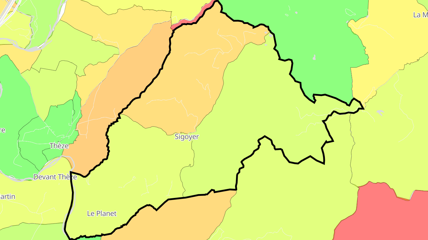 Carte des prix de l'immobilier Sigoyer