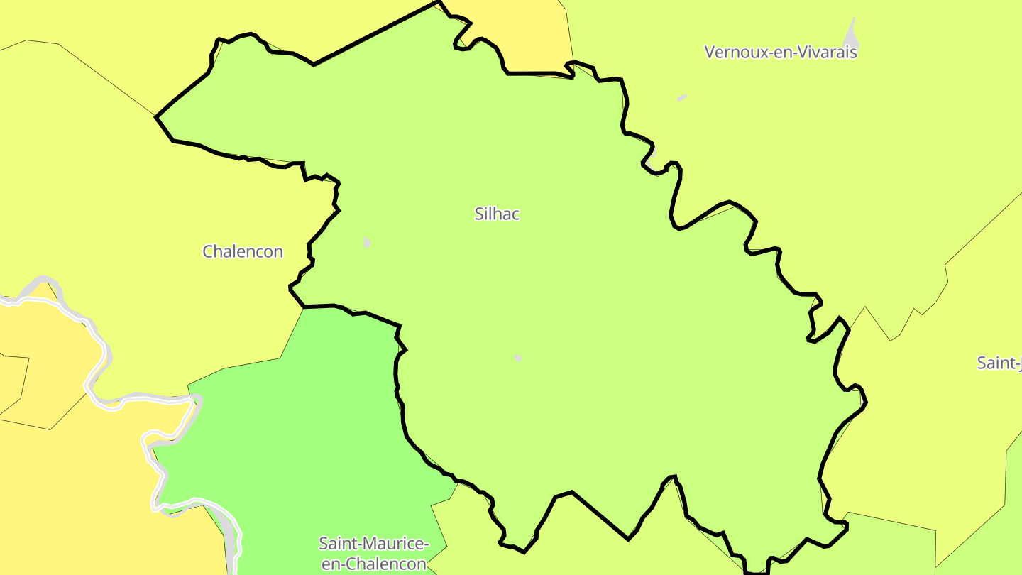 Carte des prix de l'immobilier Silhac