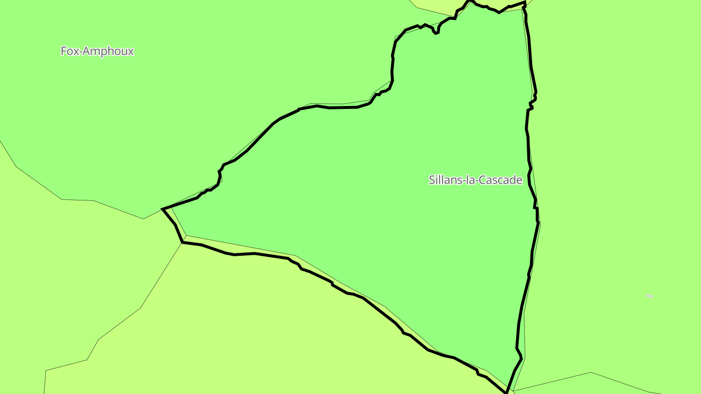 Carte des prix de l'immobilier Sillans-la-Cascade