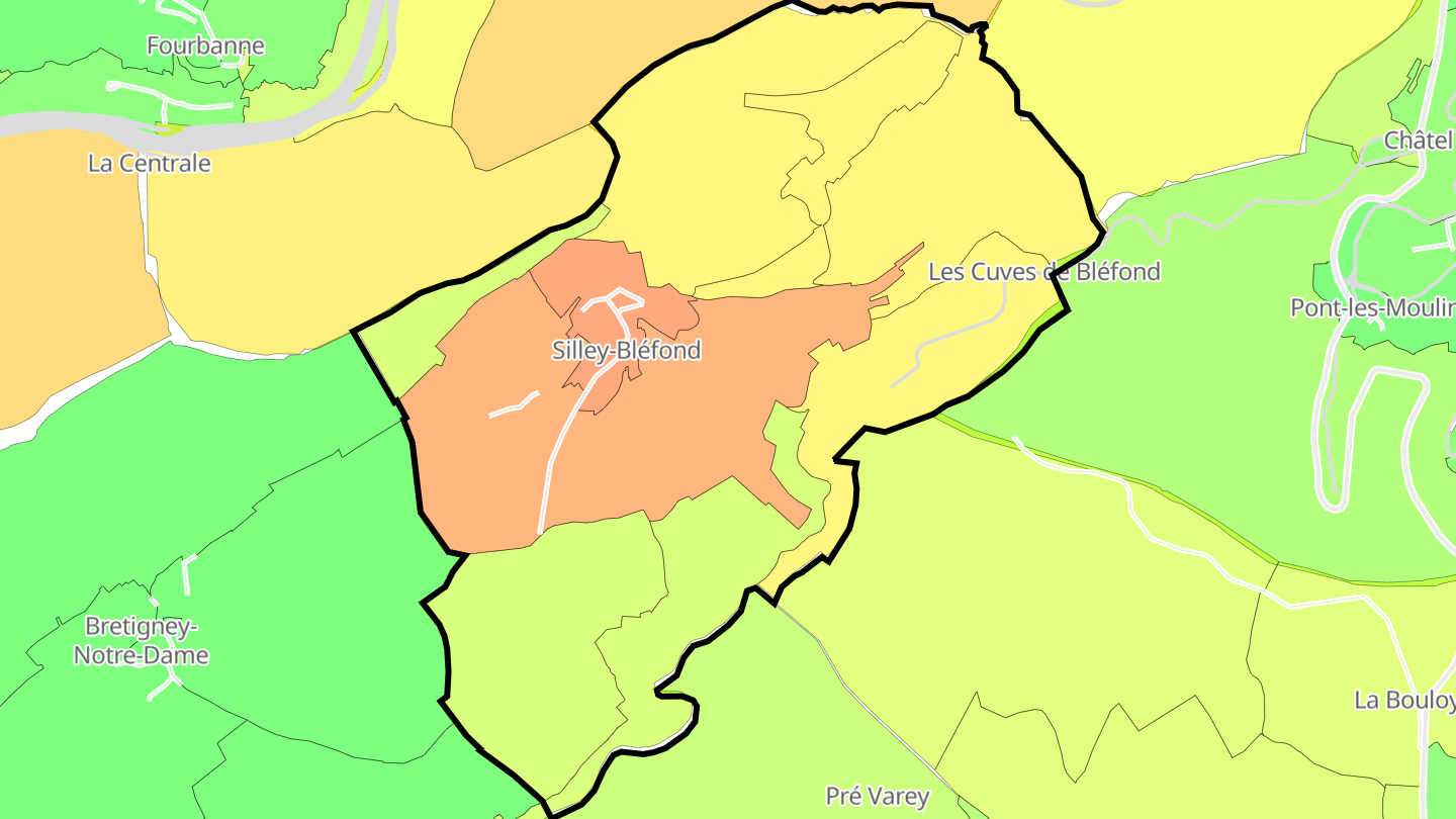 Carte des prix de l'immobilier Silley-Bléfond