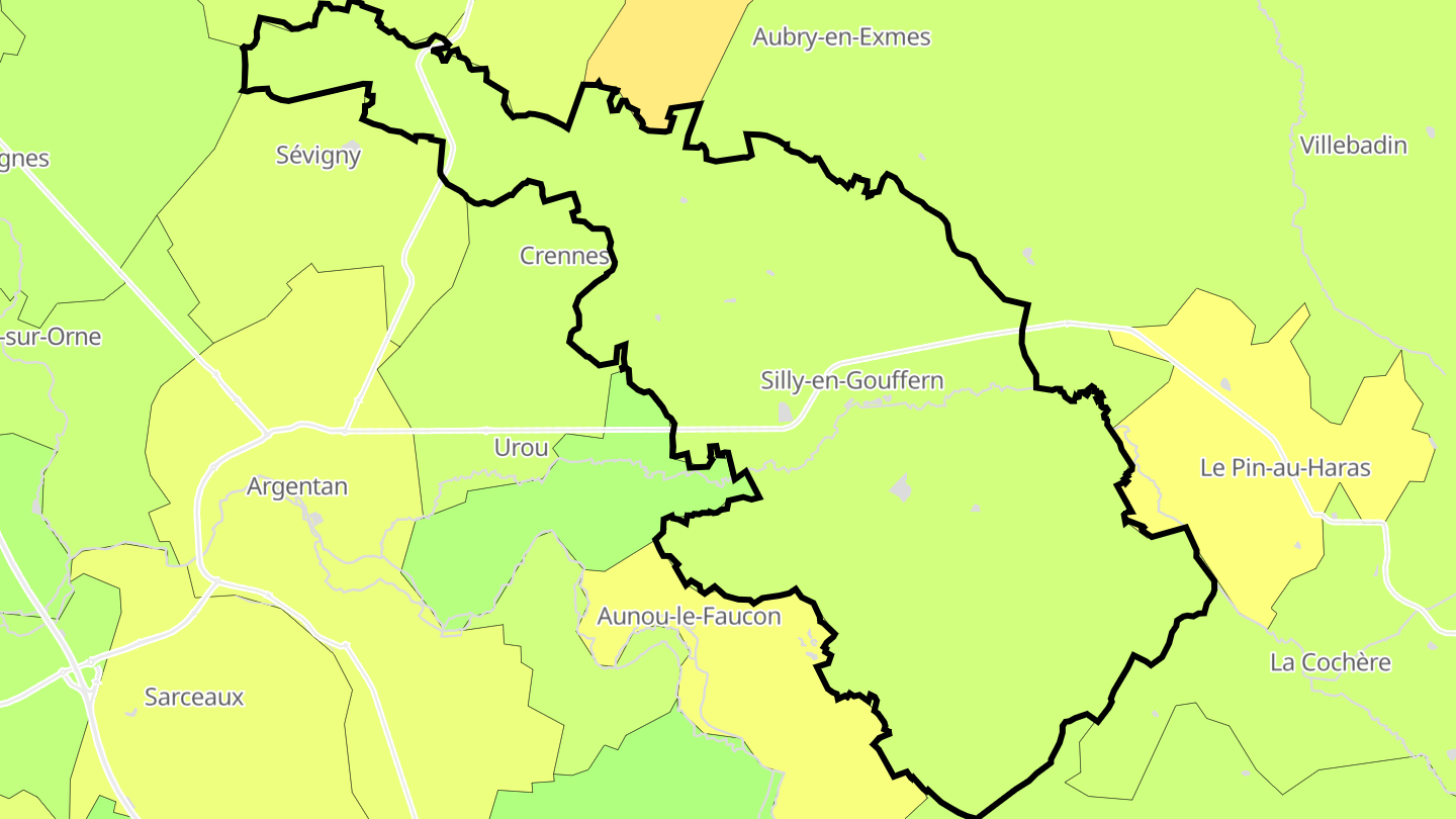 Carte des prix de l'immobilier Silly-en-Gouffern