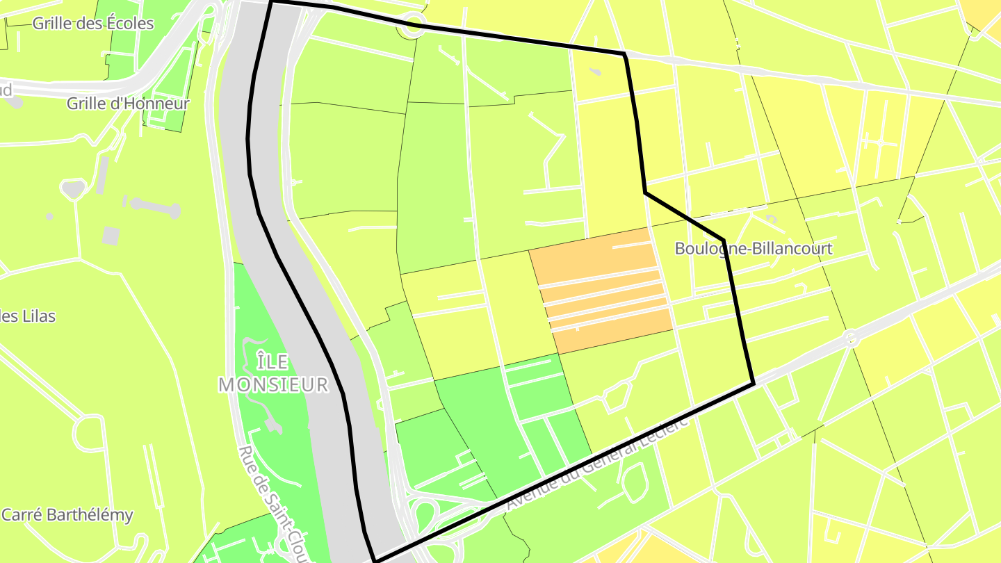 Carte des prix de l'immobilier Silly-Galliéni