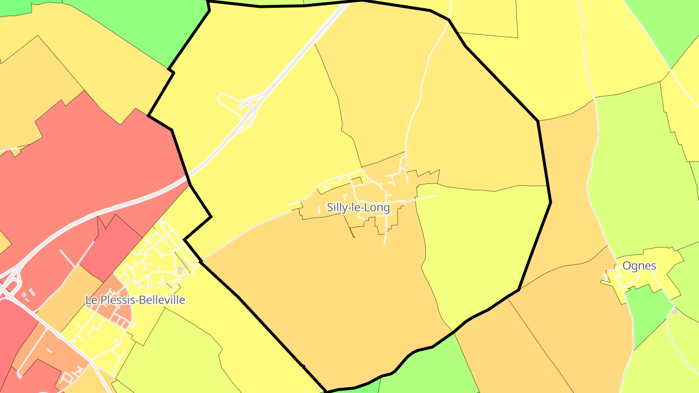 Carte des prix de l'immobilier Silly-le-Long
