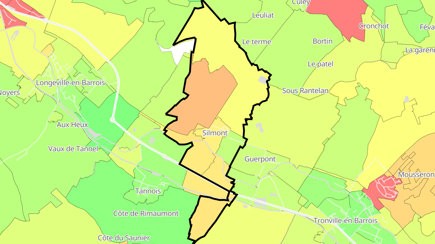 Carte des prix de l'immobilier Silmont