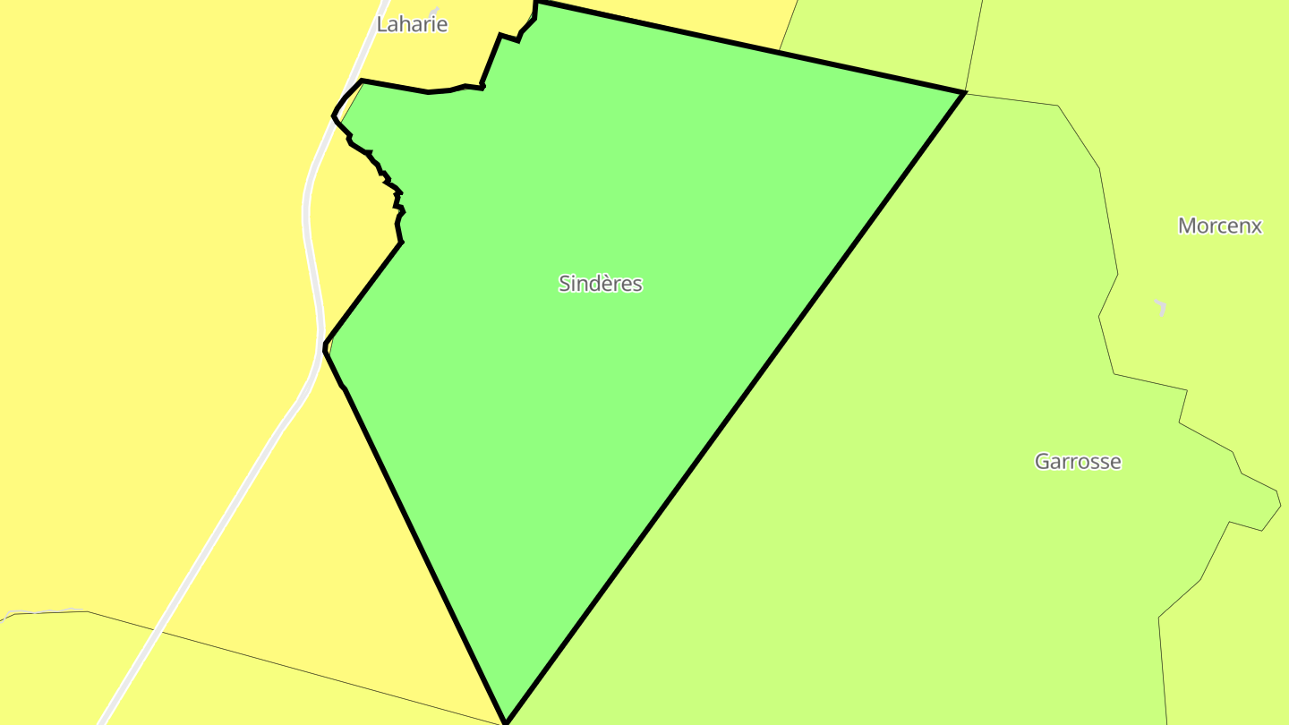 Carte des prix de l'immobilier Sindères