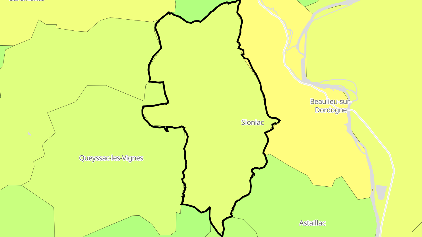 Carte des prix de l'immobilier Sioniac