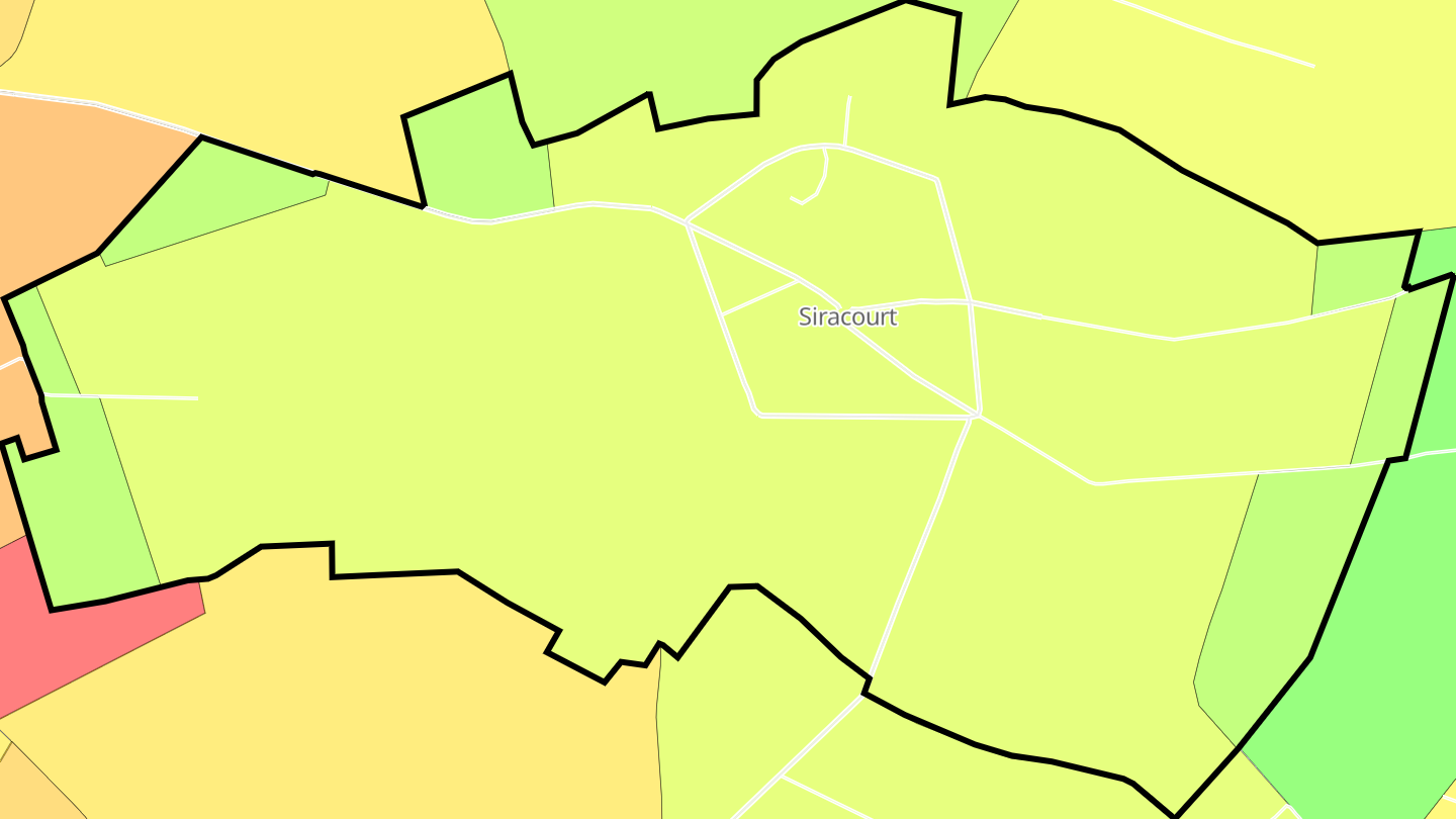 Carte des prix de l'immobilier Siracourt