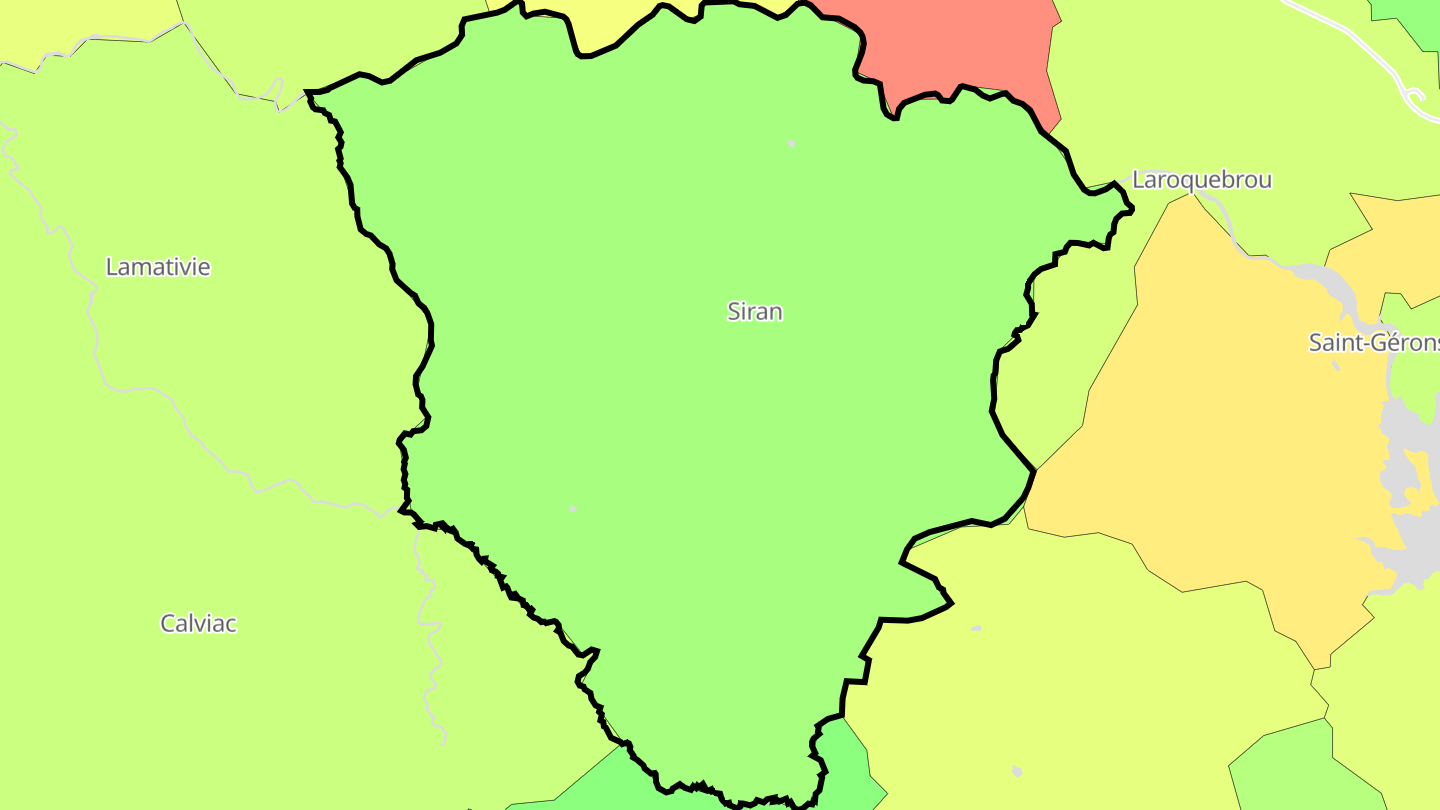 Carte des prix de l'immobilier Siran