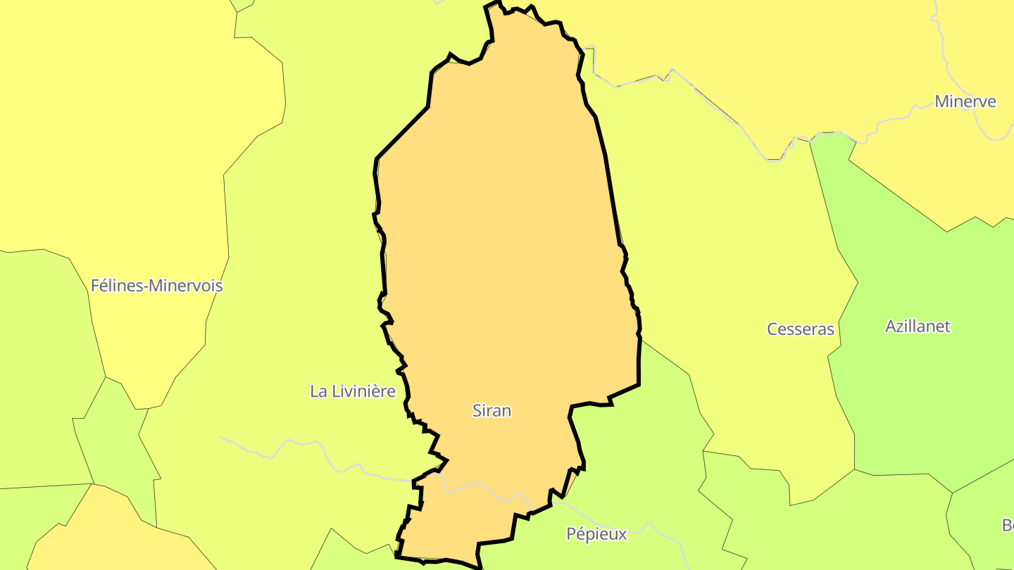 Carte des prix de l'immobilier Siran